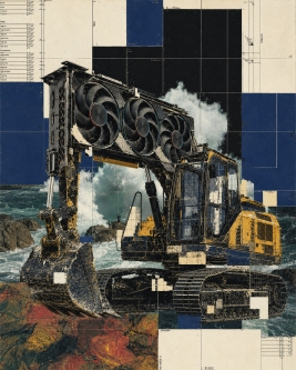 Plantcore industrial machinery and computing collage